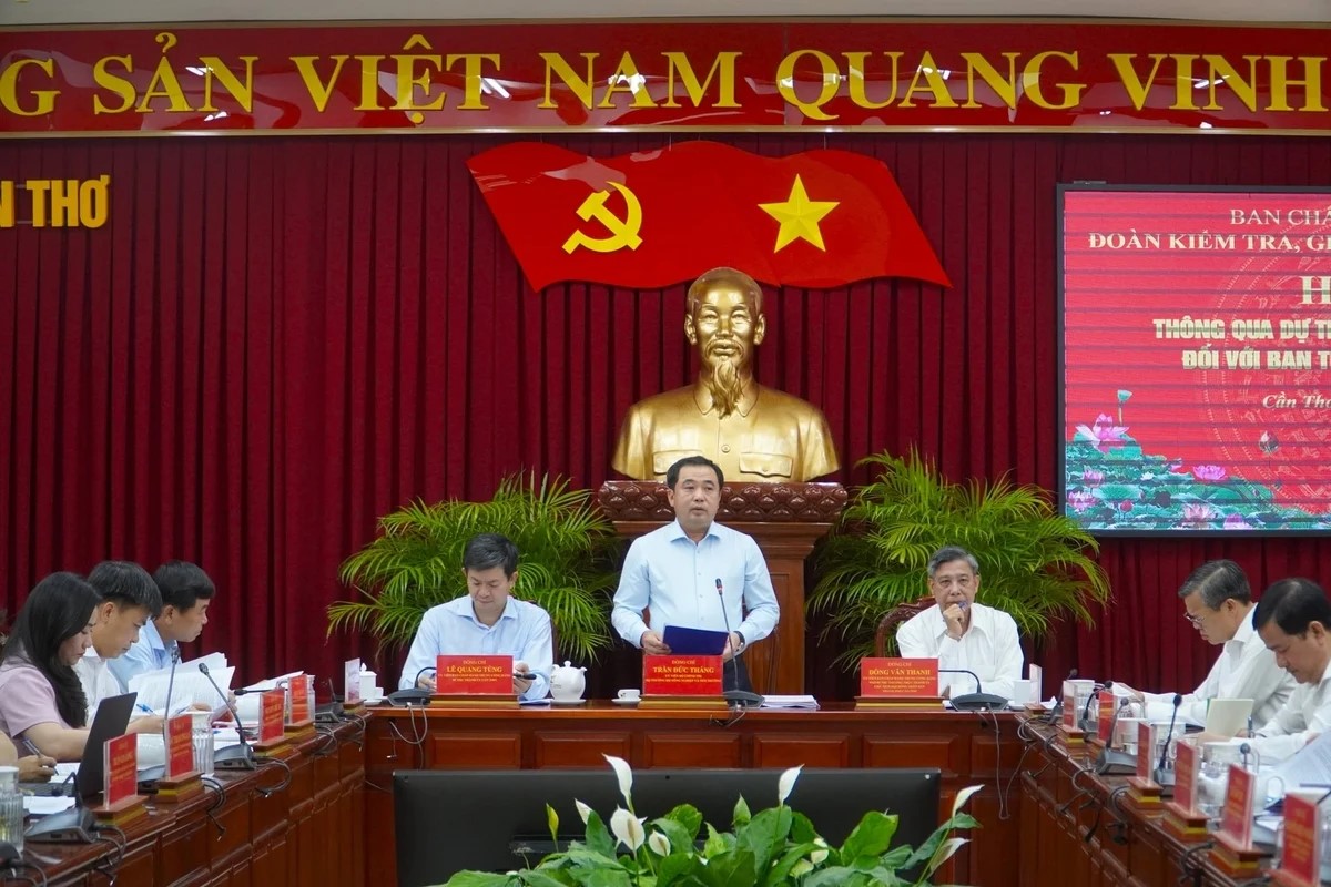 Thông qua dự thảo báo cáo kết quả kiểm tra, giám sát Thành ủy Cần Thơ